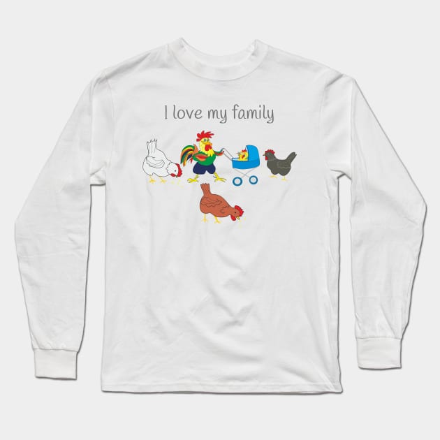 I love my family Long Sleeve T-Shirt by Alekvik